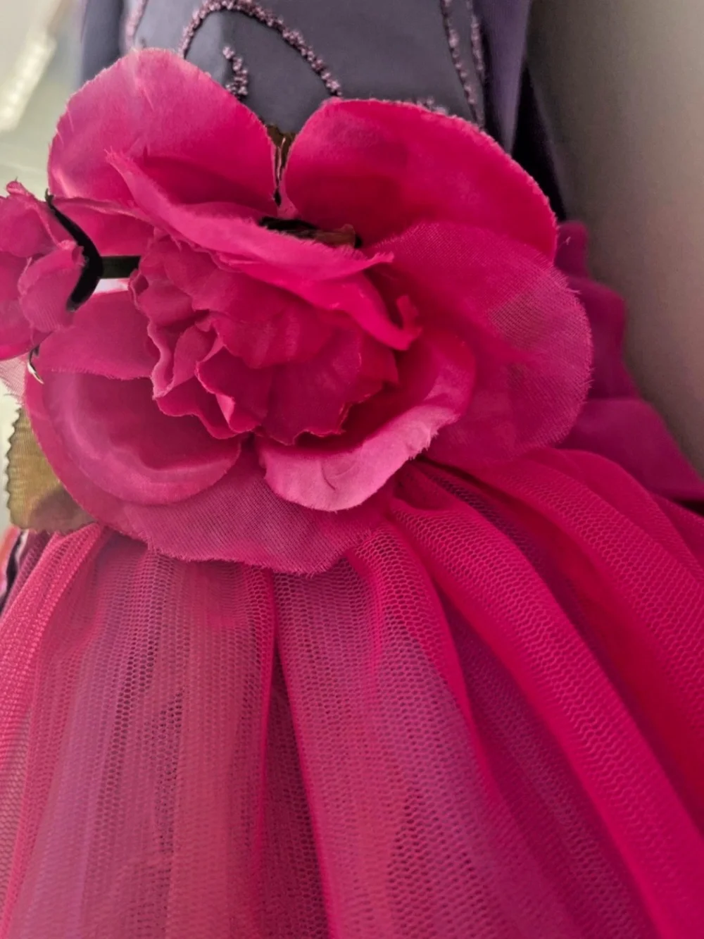 Curtain Call Costume Ballet Dress Extra Full Floral Tulle Pink Lavender Girls LG